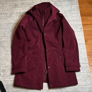 HFX women’s burgundy coat size small